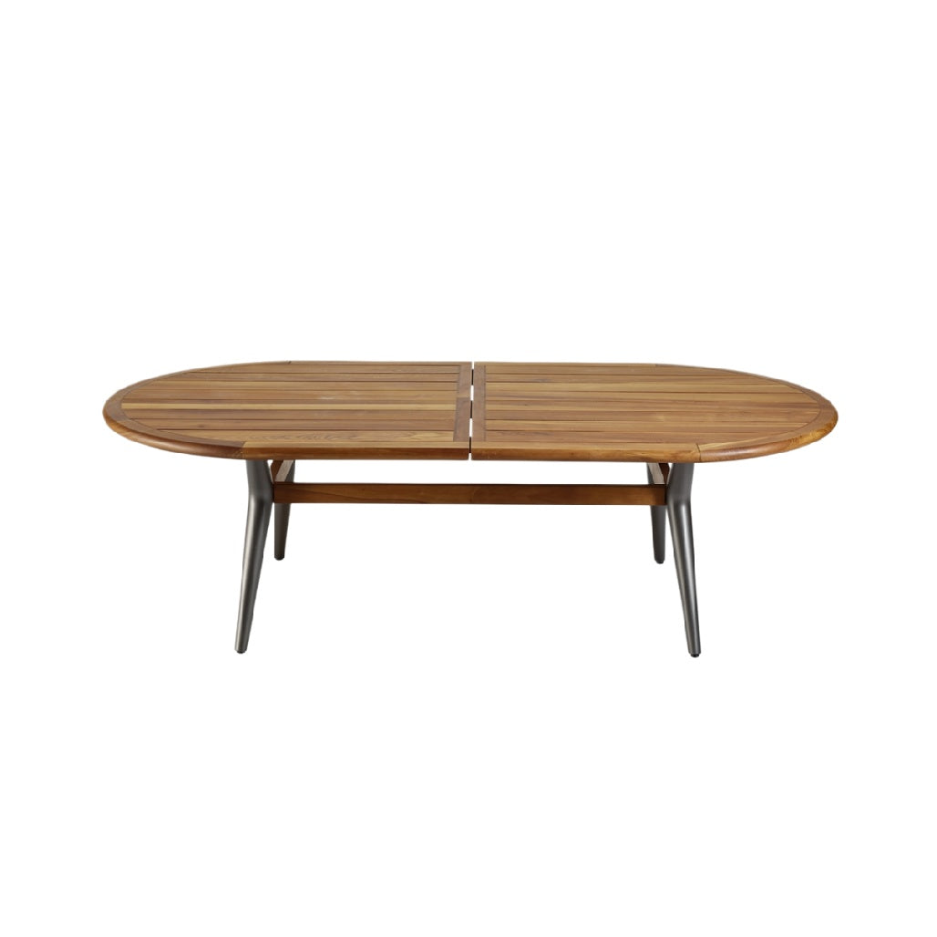 "Elegant Wooden Dining Table with Extendable Design"