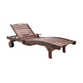 Wooden Folding Lounge Chair with Wheels