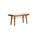 Elegant Wooden Bench with Curved Design