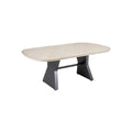 Contemporary Oval Dining Table with Stylish Gray Base